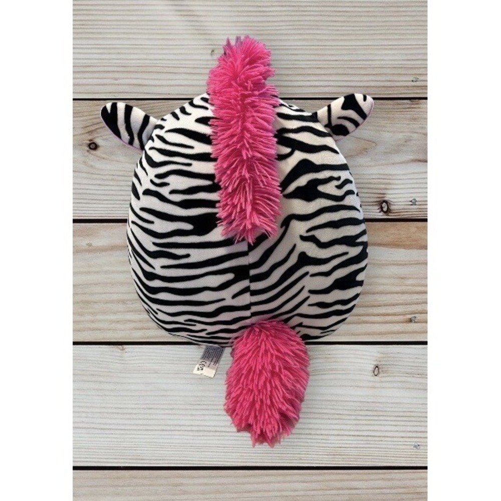 Kellytoy Squishmallow 12" Tracey the Zebra Plush 2020 Black White Pink Mane Tail - Picture 2 of 4